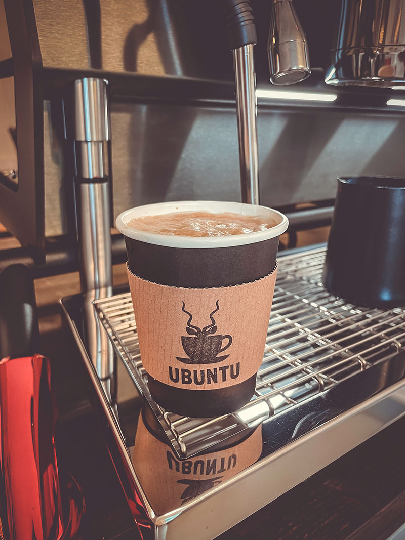 Ubuntu Coffee Cup Fresh Coffee In Take Away Mug