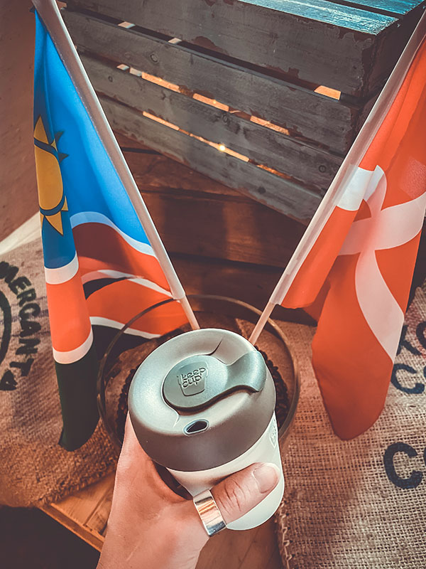 Ubuntu Coffee Keep Cup With Namibian And Danish Flags